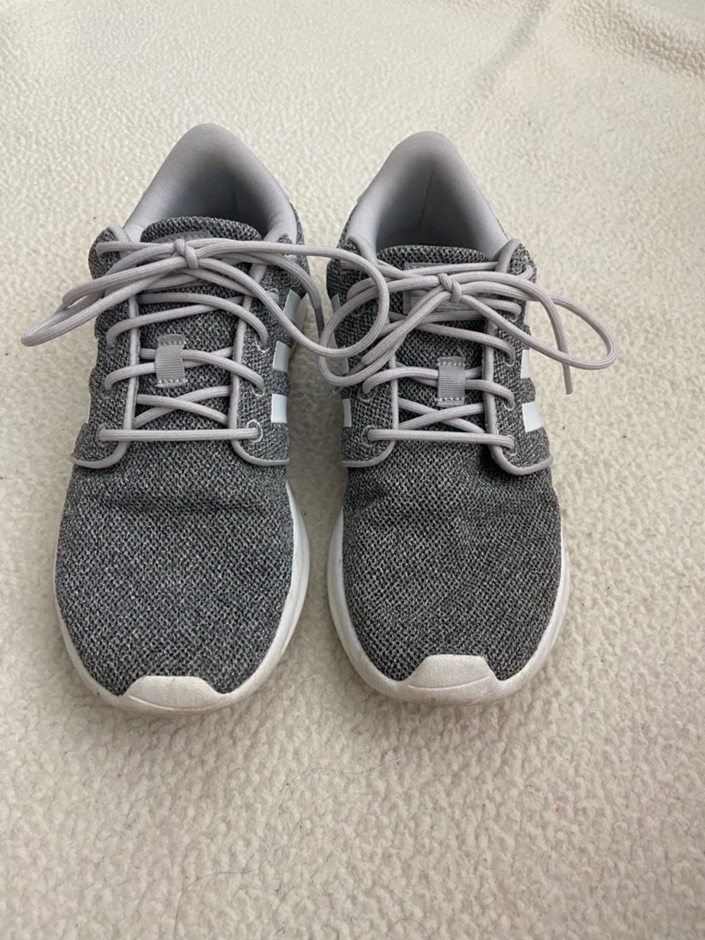 adidas Gray Knit Casual Sneakers